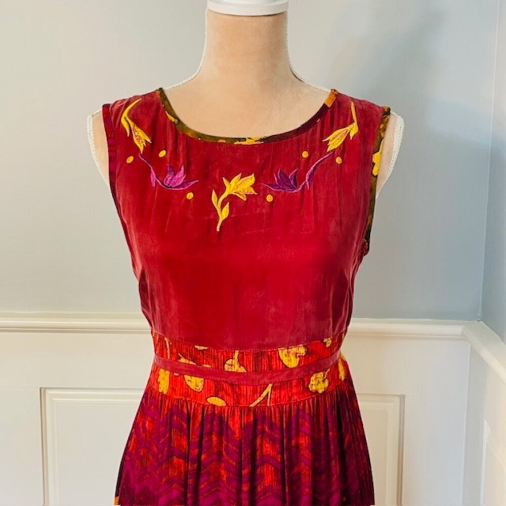 Vintage 90's Jumper Dress Carol Little Boho Tribal Maxi Dress 4 - Picture 2 of 10